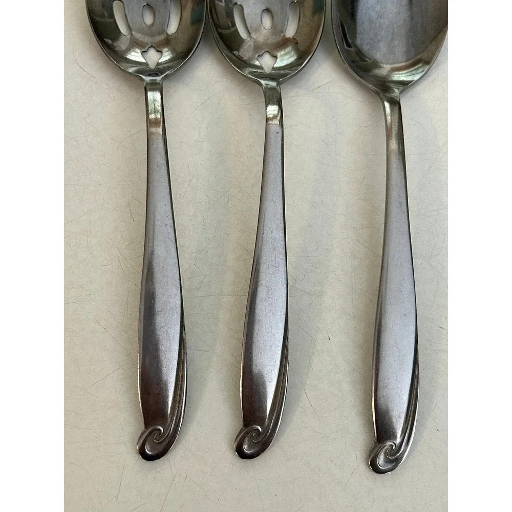 Vintage Gensico Stainless‎ Serving Set: MCM Caress Flatware, Japan